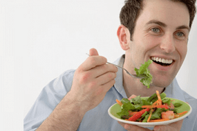 consumption of vegetable salad during the treatment of prostatitis